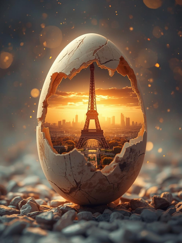 pâques à paris : la tour eiffel et Paris dans un oeuf de pâques | week-end de pâques à paris et au welcome hotel paris